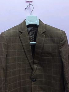 Men's Brown Checked Blazer