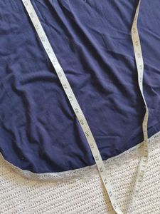 Comfortable Navy Nightdress with Lace Trim