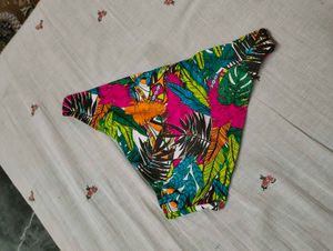 Vibrant Tropical Print Bikini Bottom