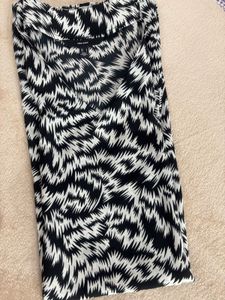 Stylish Black &amp; White Print Dress