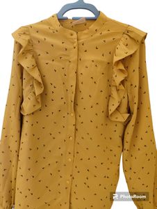 Veromoda Cherry Print Brown Colour Casual Shirt