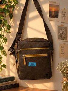 Men's Dark Brown Crossbody Bag