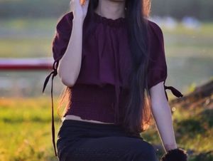 Off-Shoulder Smocked Crop Top