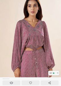 Maroon Printed top from pantaloons