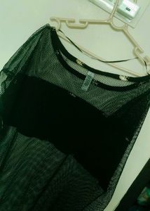 Black Sheer net top