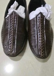 Boys Brown Perforated Lace-Up Loafer