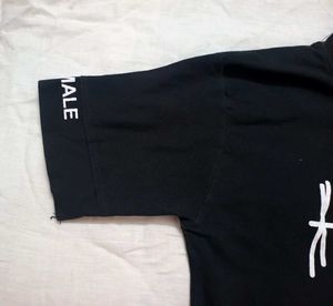 Korean style black crop top,knot on waist .
