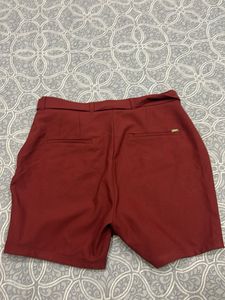 Stylish Maroon Waist Shorts