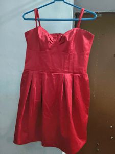 red Spaghetti Strap Dress