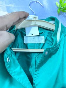 H&amp;M Satin Varsity Bomber Jacket