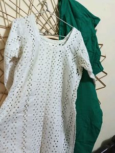White Embroidered Kurta Set