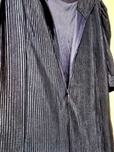 Navy Blue Pleated Midi Dress