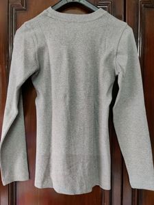 Plain Grey Full Sleeve Tshirt ,Size- S