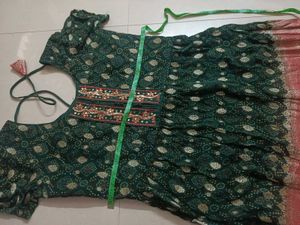 Beautiful Green Bandhani Print Lehenga Choli