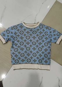 Blue Sweater top louis vuitton lv print