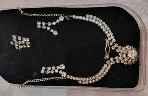 Sparkling Rhinestone Necklace and Earring Set