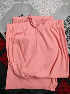 Cute Peach Camisole Top With Trousers