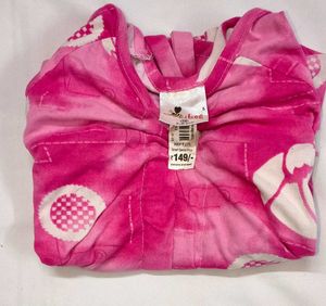 Vibrant Pink western Floral Print Kurta adjustable