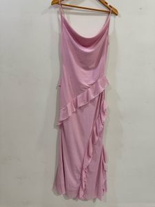 Pink Ruffle Maxi Dress