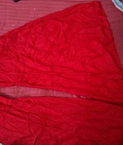 Vibrant Red Palazzo Pants