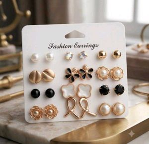 Elegant Earring Set with Multiple Designs