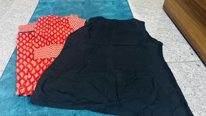 Red Printed Kurta