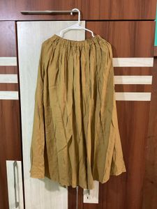 Flowy Mustard Ethnic Skirt