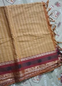 Beautiful Yellow Saree with Red Border