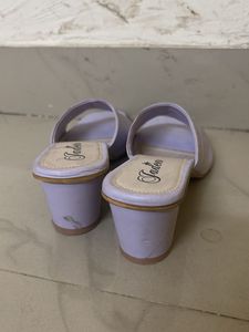 Stylish Lavender Heeled Mules