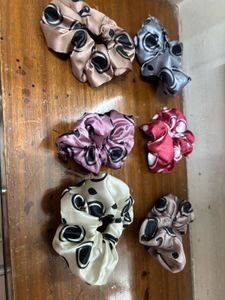 Set of 6 Satin Scrunchies