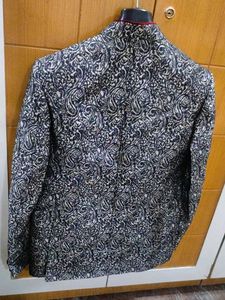 Black printed jodhpuri blazer