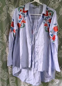 Zara embroidery shirt
