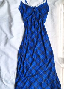 Trending Blue Plaid Cottage Core y2k dress