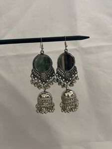 Mirror Jhumka Earrings