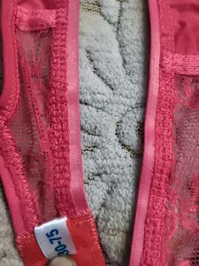Coral Lace Bra and Panty Set