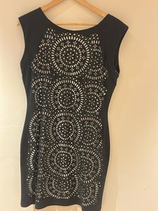 Laser Cut Little Black Dress
