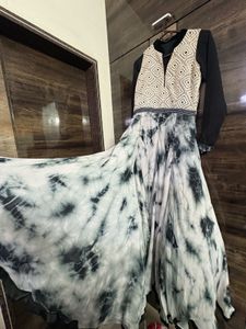 Elegant Gown - Tie-Dye Print