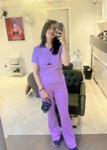 H&amp;M Purple Flared Pants