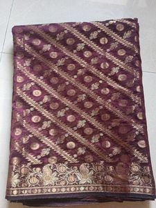 New Maroon and gold saree