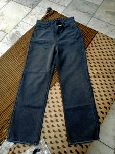 Branded grey jeans