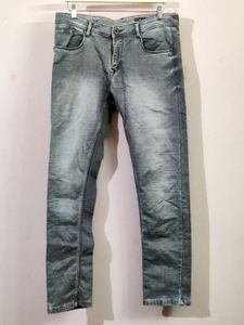 Men's denim light green jeans pant