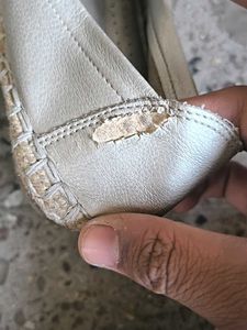 Silver Espadrille Flats