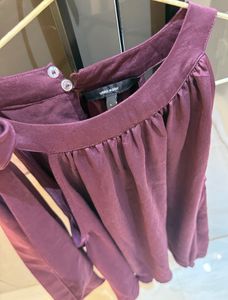 Chic Burgundy Halter Neck Top with Bow Detail