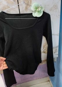 Corset Black Long Sleeve Top