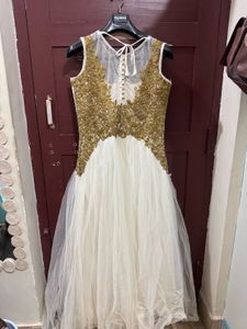 Stunning White and Gold Gown
