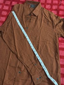 Rust Brown Modern Fit Long Sleeve Shirt
