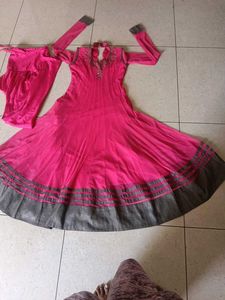 Elegant Pink Anarkali Kurta Set new offers price