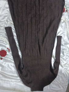Brown Knit winter dress