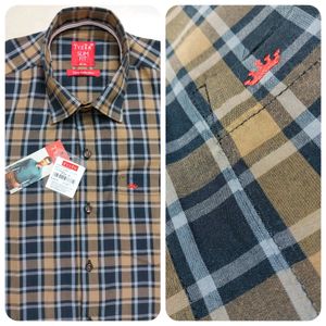 Shirt (New) Tyzer Black &amp; Brown Checkers Full Slee