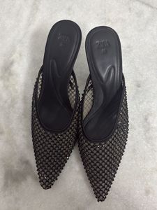 Elegant Black Mesh Heels